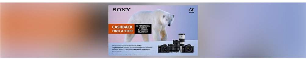 Sony Winter Cashback (01/11/24 - 31/01/25) | Riflessishop.com