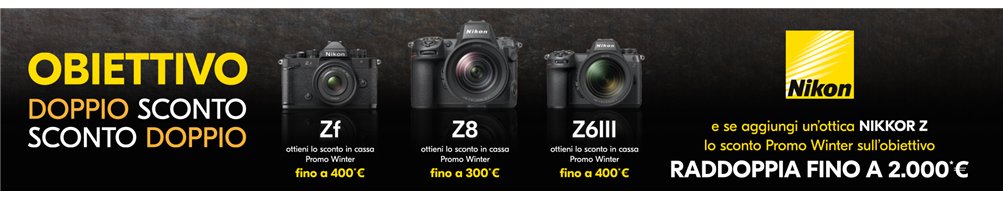 Nikon doppio sconto (14/01/2025 - 27/01/2025) | Riflessishop.com