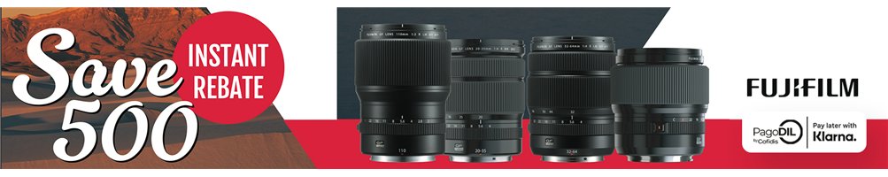 Sconto in cassa ottiche Fujifilm GF (01/02 - 31/03) | Riflessishop.com